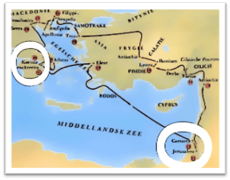 kaart Korinthe